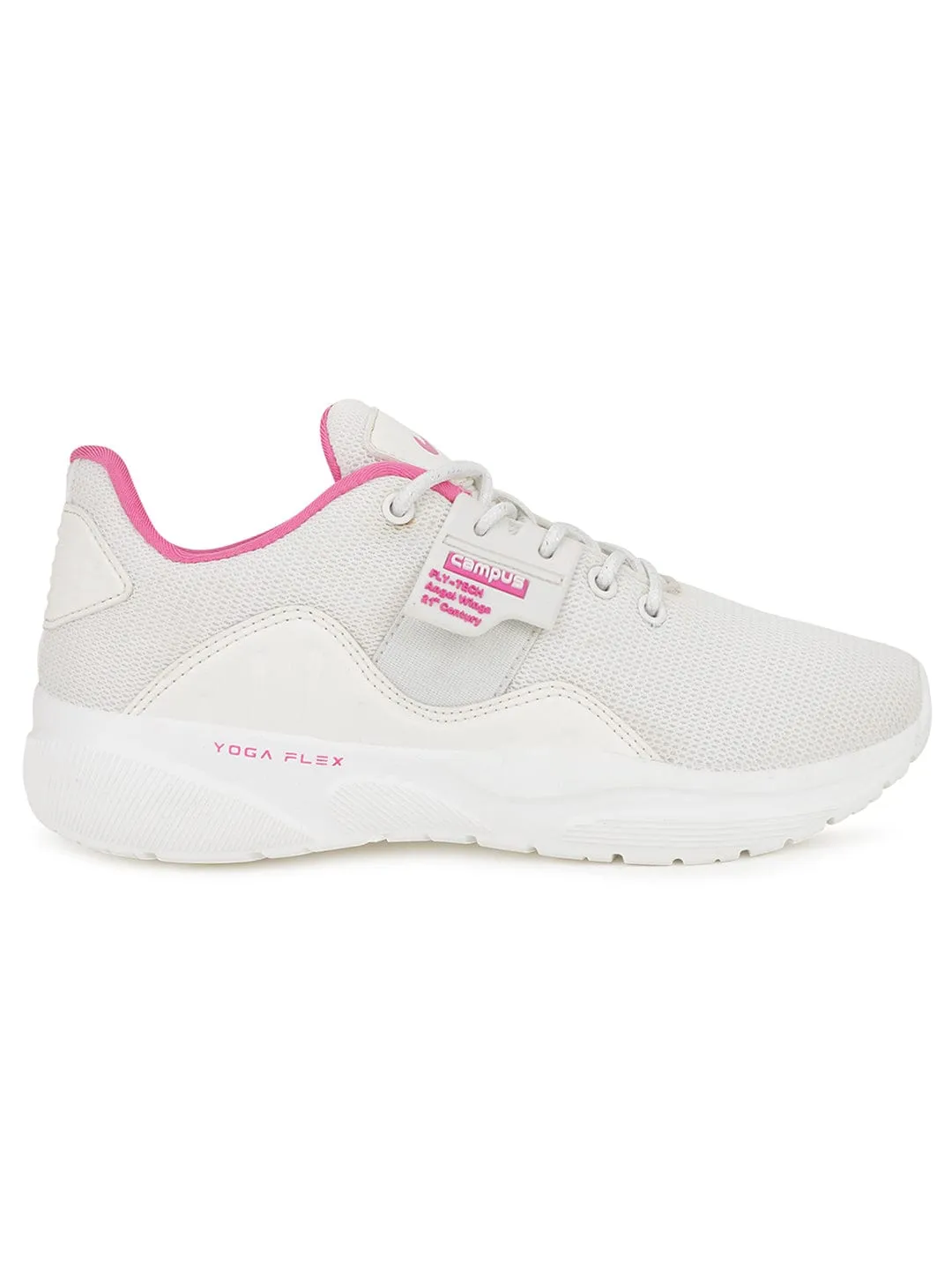 CLAIRE White Women's Running Shoes sold by Campus Shoes