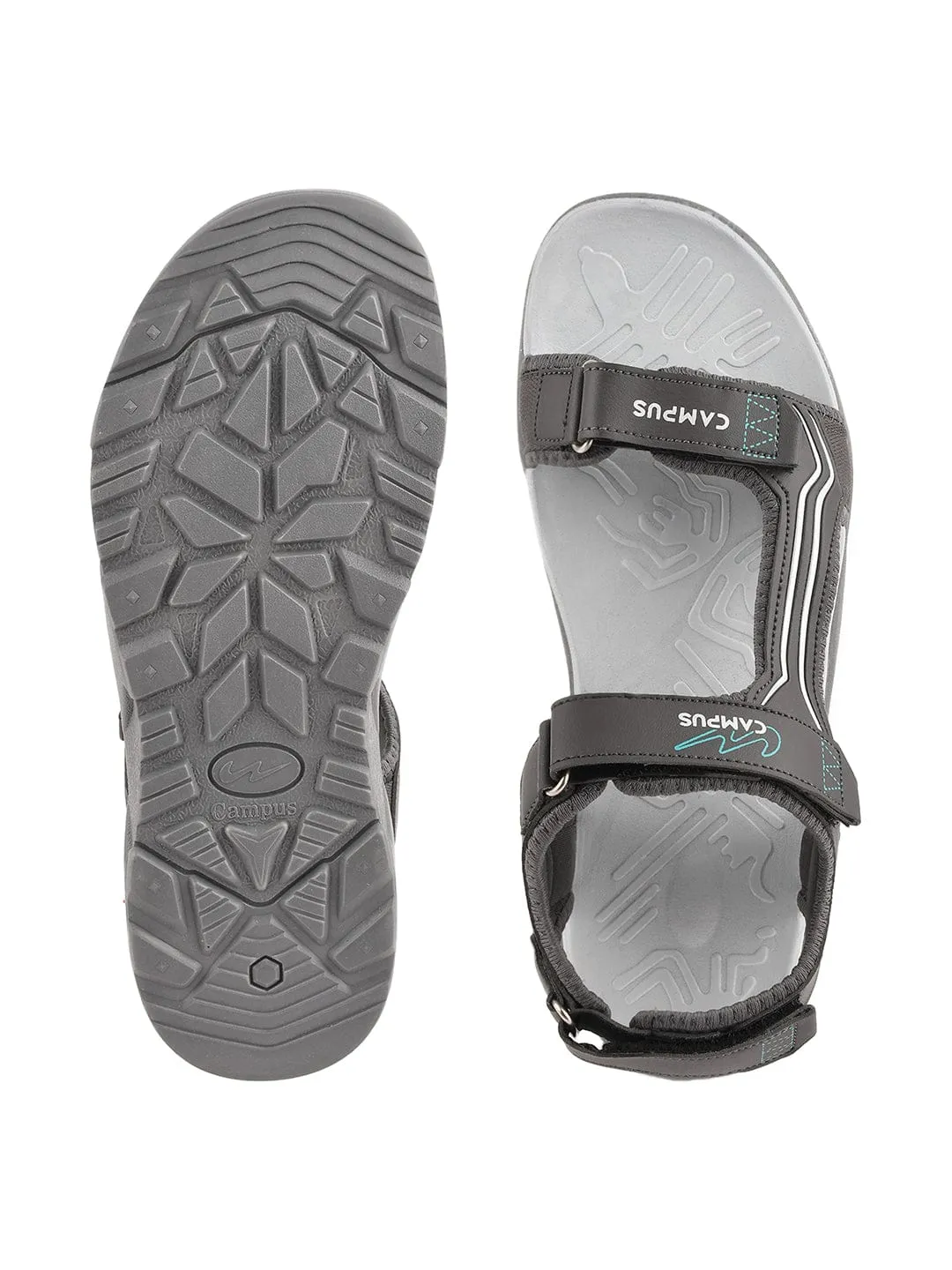 CAMP DRAG Grey Men's Sandals sold by Campus Shoes product image thumbnail 4