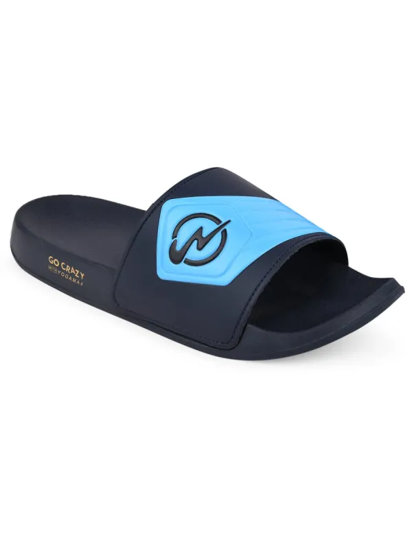 SL-429 Blue Men's Slides sold by Campus Shoes