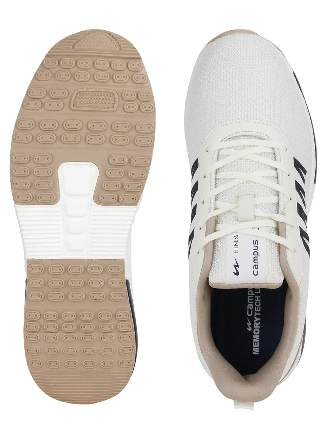 BRAZIL PRO Cream Men's Running Shoes sold by Campus Shoes product image thumbnail 5