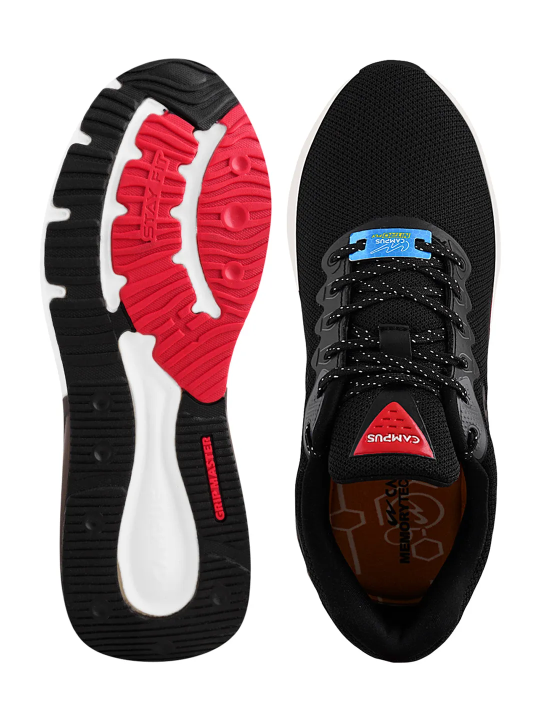 PROMOTE Black Men's Sports Shoes sold by Campus Shoes product image thumbnail 5