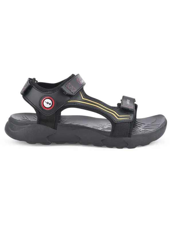 CAMP DRAG Black Men's Sandals sold by Campus Shoes