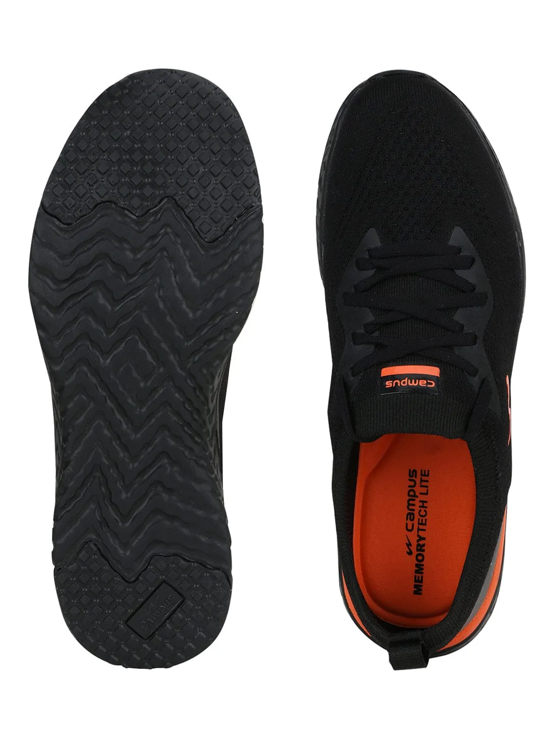 PRIX PRO Black Men's Running Shoes sold by Campus Shoes product image thumbnail 4