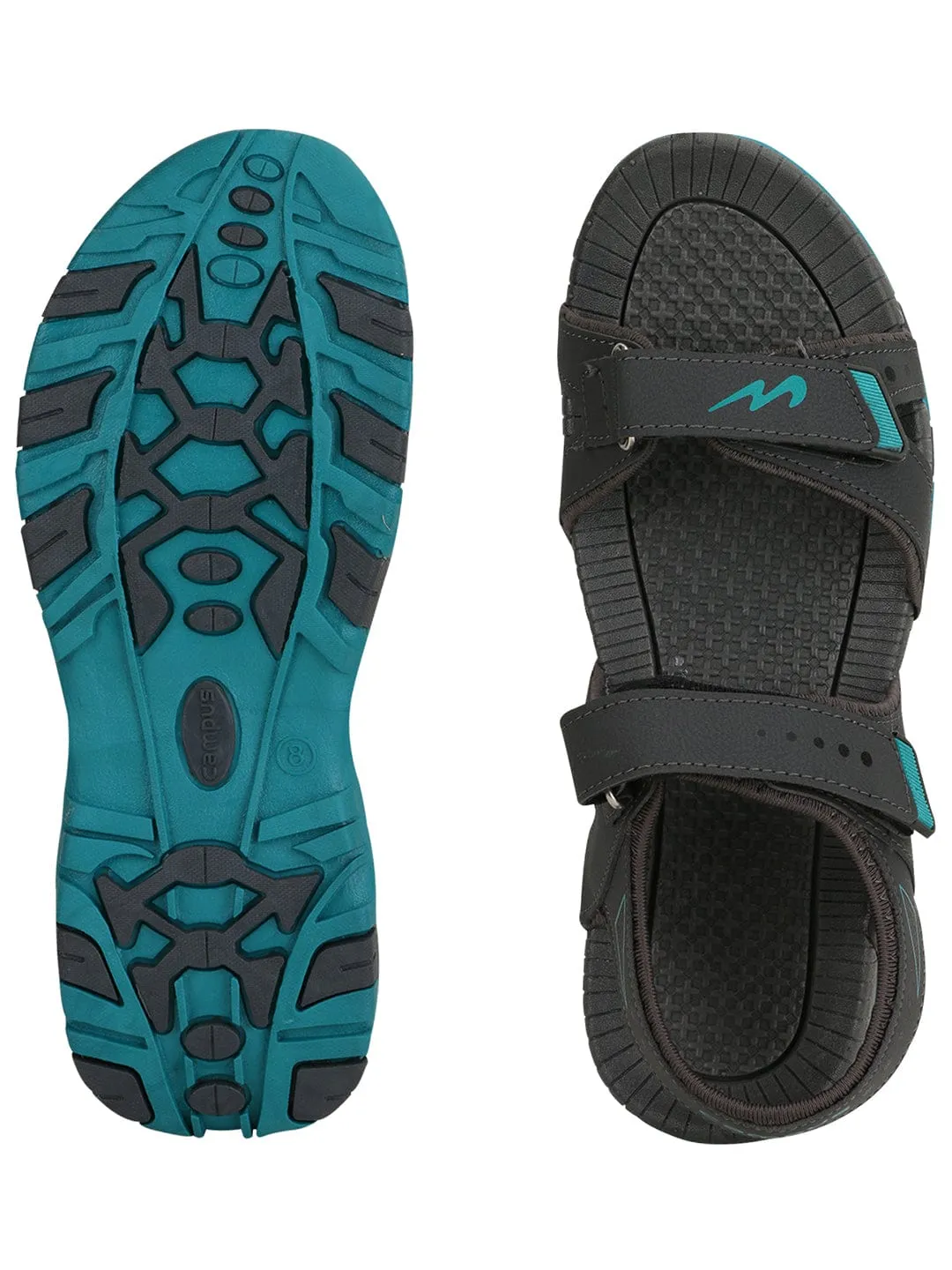 JOY N Grey Men's Sports Sandals sold by Campus Shoes product image thumbnail 4