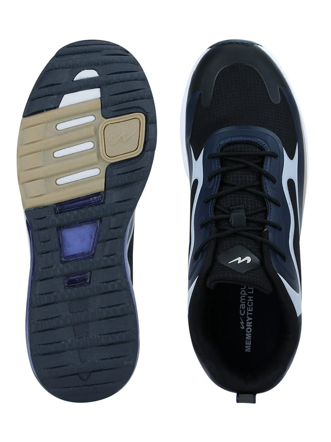 RENEGADE Black Men's Running Shoes sold by Campus Shoes product image thumbnail 5
