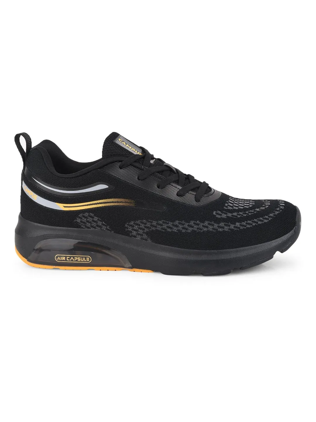KREATION Black Men's Running Shoes sold by Campus Shoes