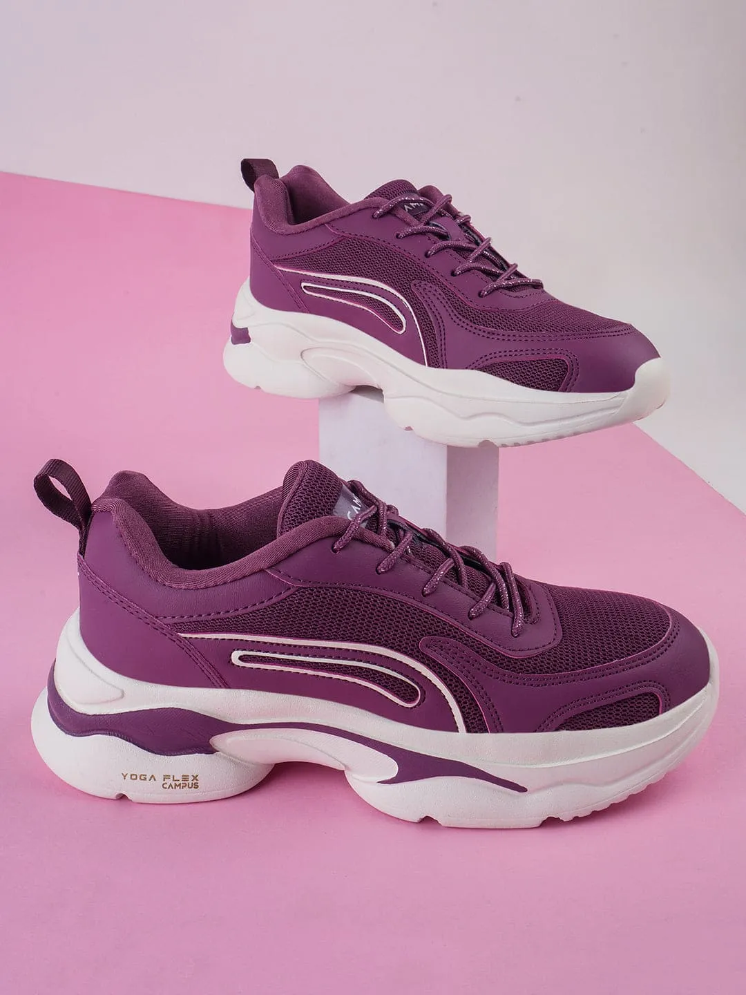CAMP STELLA Purple Women's Sneakers sold by Campus Shoes product image thumbnail 5