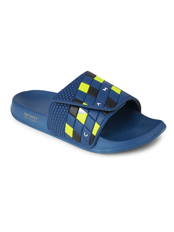 SL-425 Blue Men's Slides sold by Campus Shoes