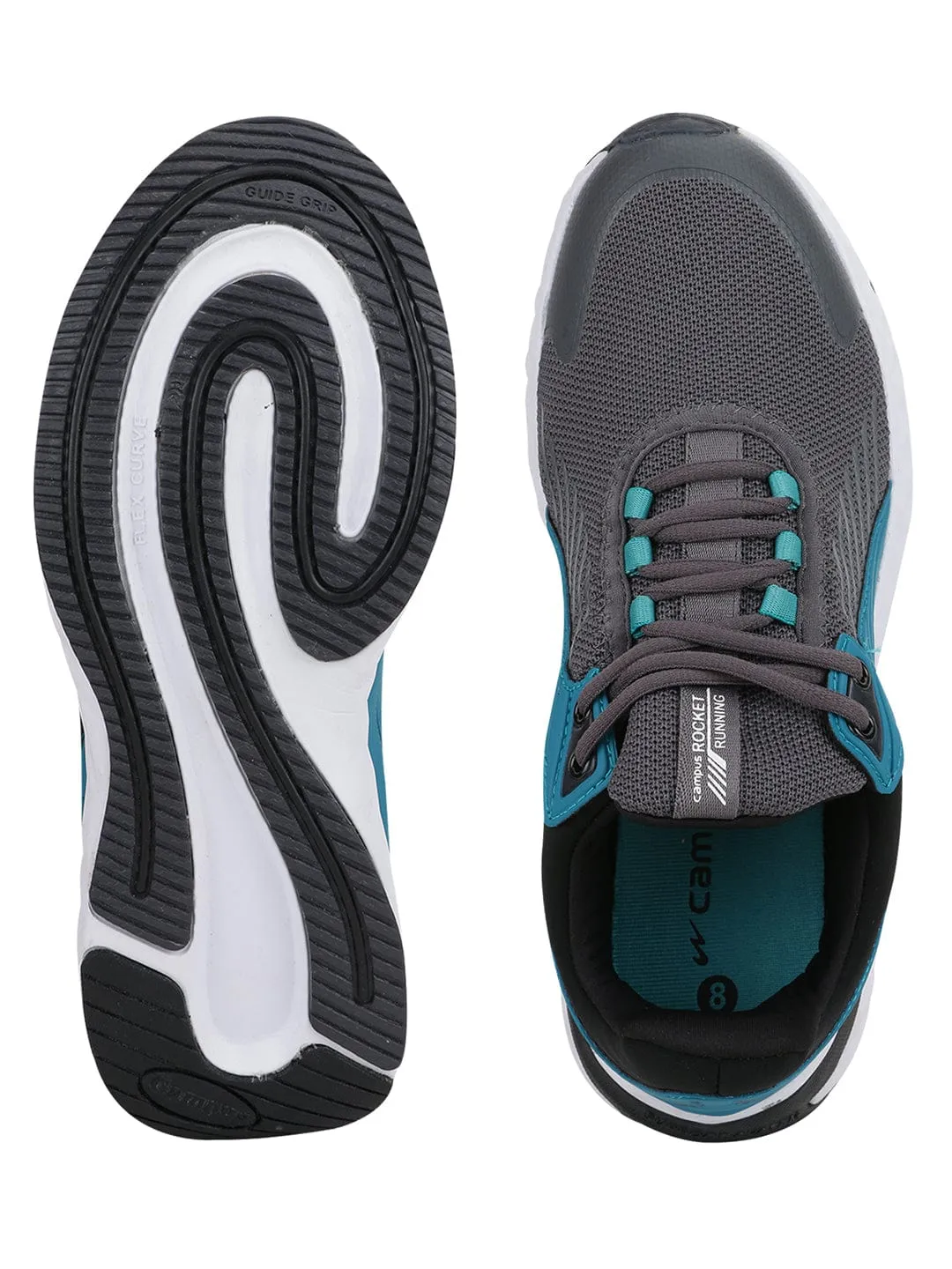 ROCKET Grey Men's Running Shoes sold by Campus Shoes product image thumbnail 4