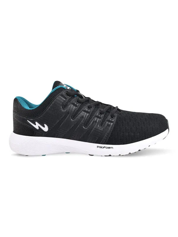 REON Men's Black Running Shoes sold by Campus Shoes