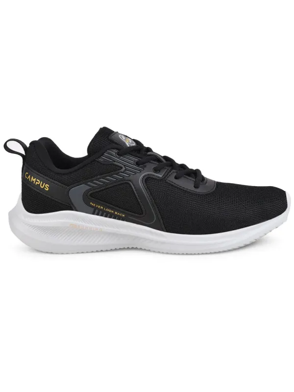 CAMP THIAGO Black Men's Running Shoes made by Campus Shoes