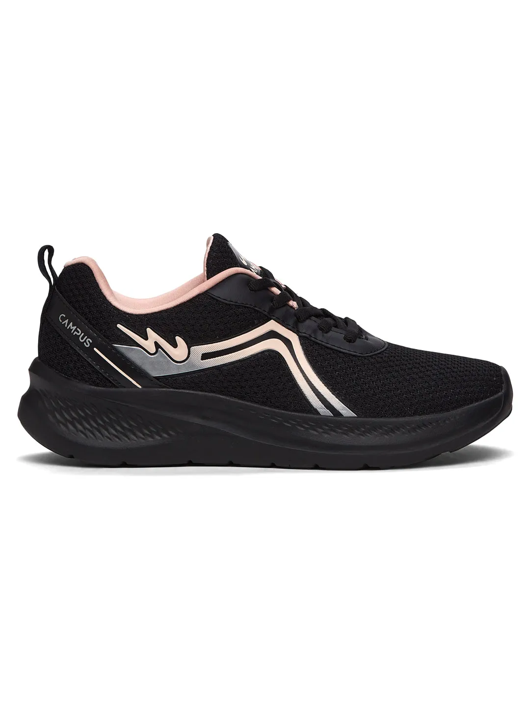 RAYE Black Women's Running Shoes sold by Campus Shoes