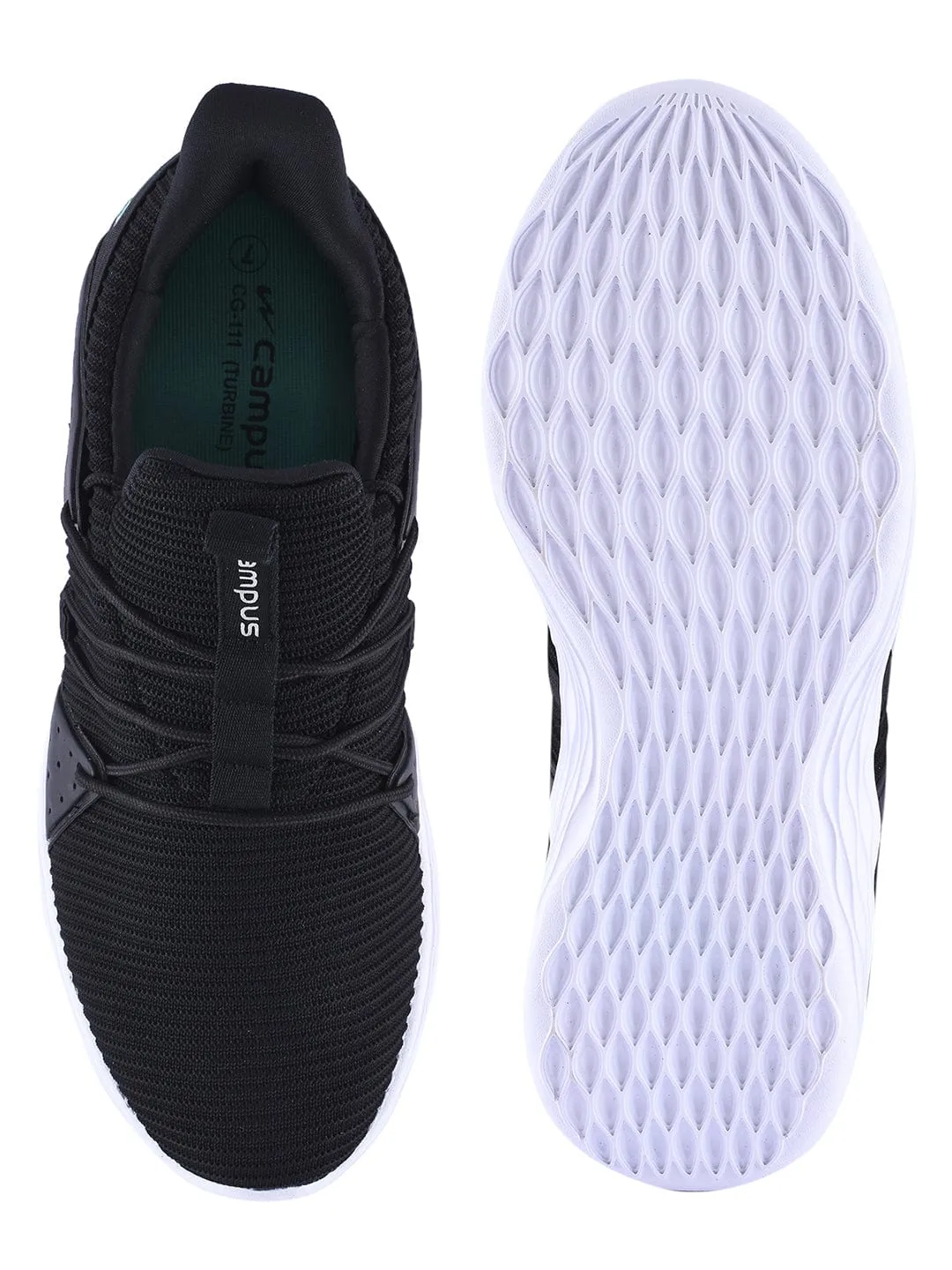 TURBINE Black Men's Running Shoes sold by Campus Shoes product image thumbnail 4