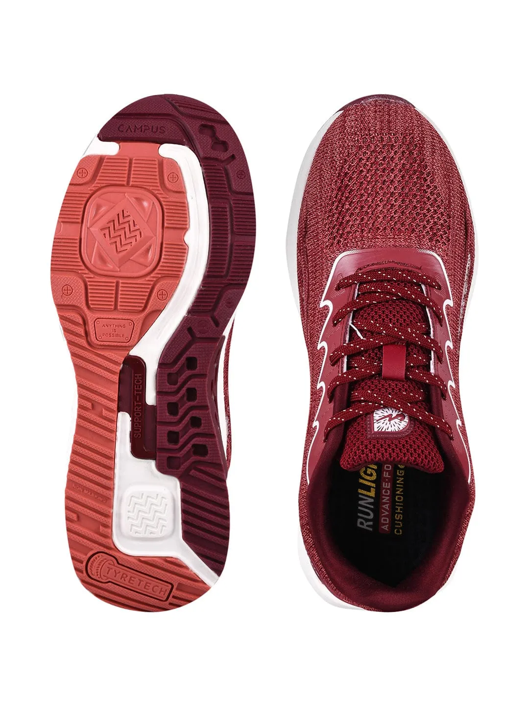 CAMP ALFRED Red Men's Running Shoes sold by Campus Shoes product image thumbnail 4