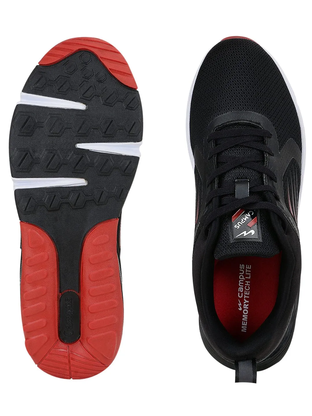 TORMENTOR Black Men's Running Shoes sold by Campus Shoes product image thumbnail 3