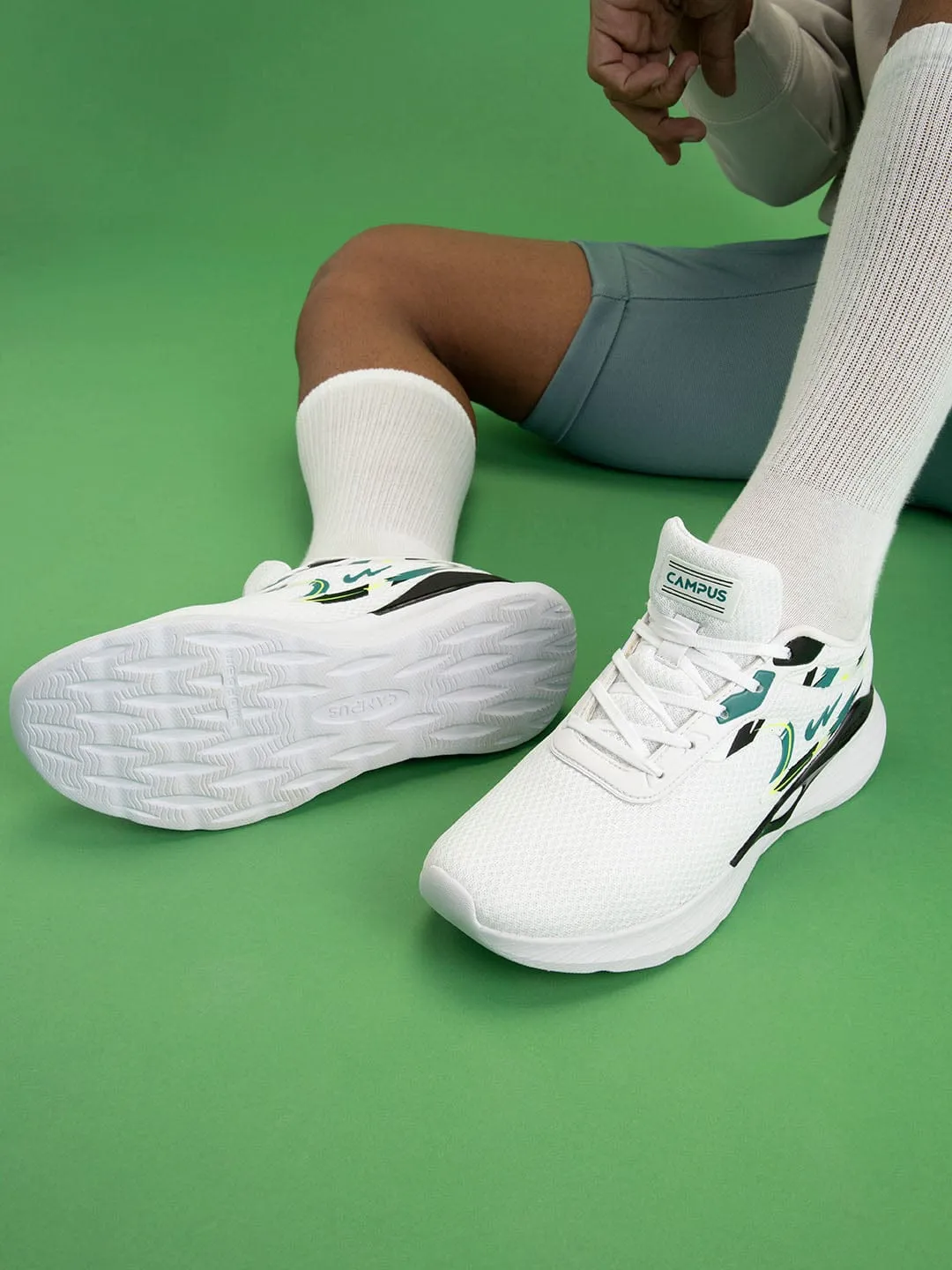 CAMP ZONE White Men's Running Shoes sold by Campus Shoes