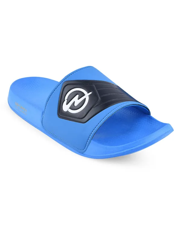 SL-429 Blue Men's Slides sold by Campus Shoes