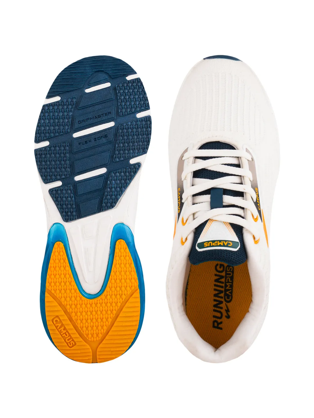 CRISPIN Off White Men's Running Shoes sold by Campus Shoes product image thumbnail 4