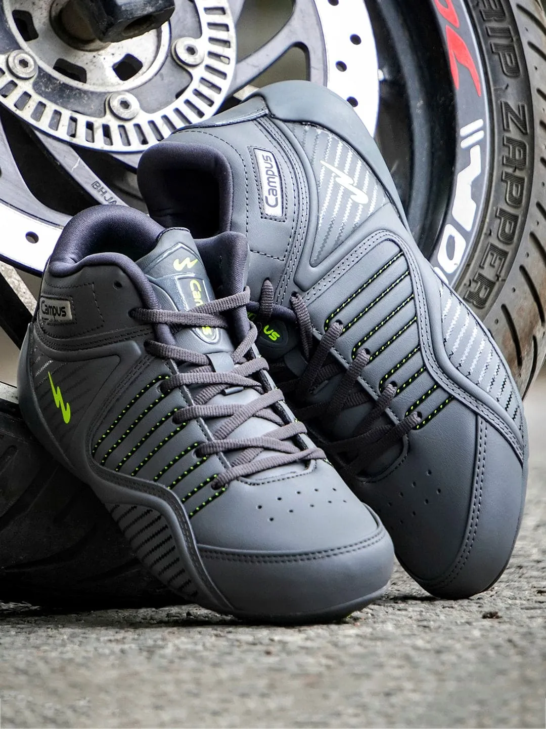 CITY-RIDE Grey Men's Sneakers sold by Campus Shoes product image thumbnail 5