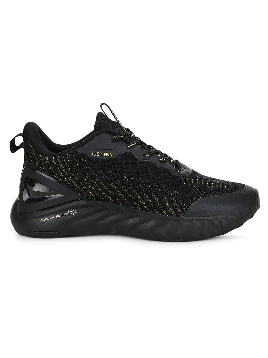 GARNATE Black Men's Running Shoes sold by Campus Shoes