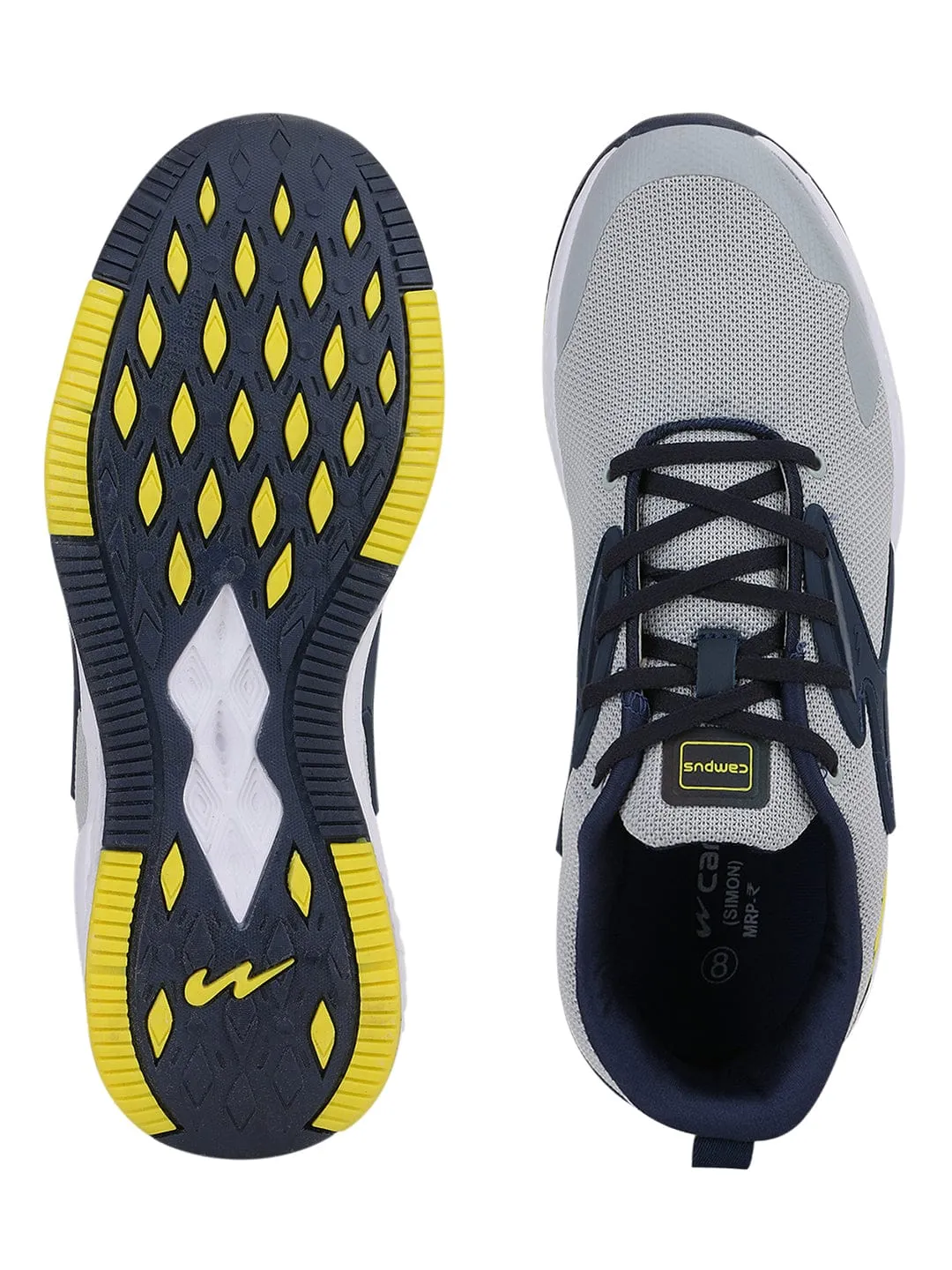 SIMON PRO Grey Men's Running Shoes sold by Campus Shoes product image thumbnail 4