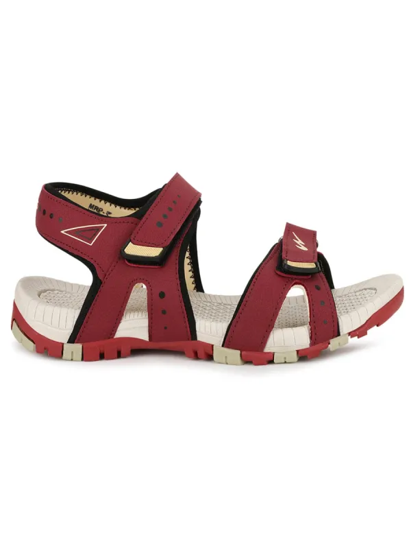 JOY Red Men's Sports Sandals sold by Campus Shoes