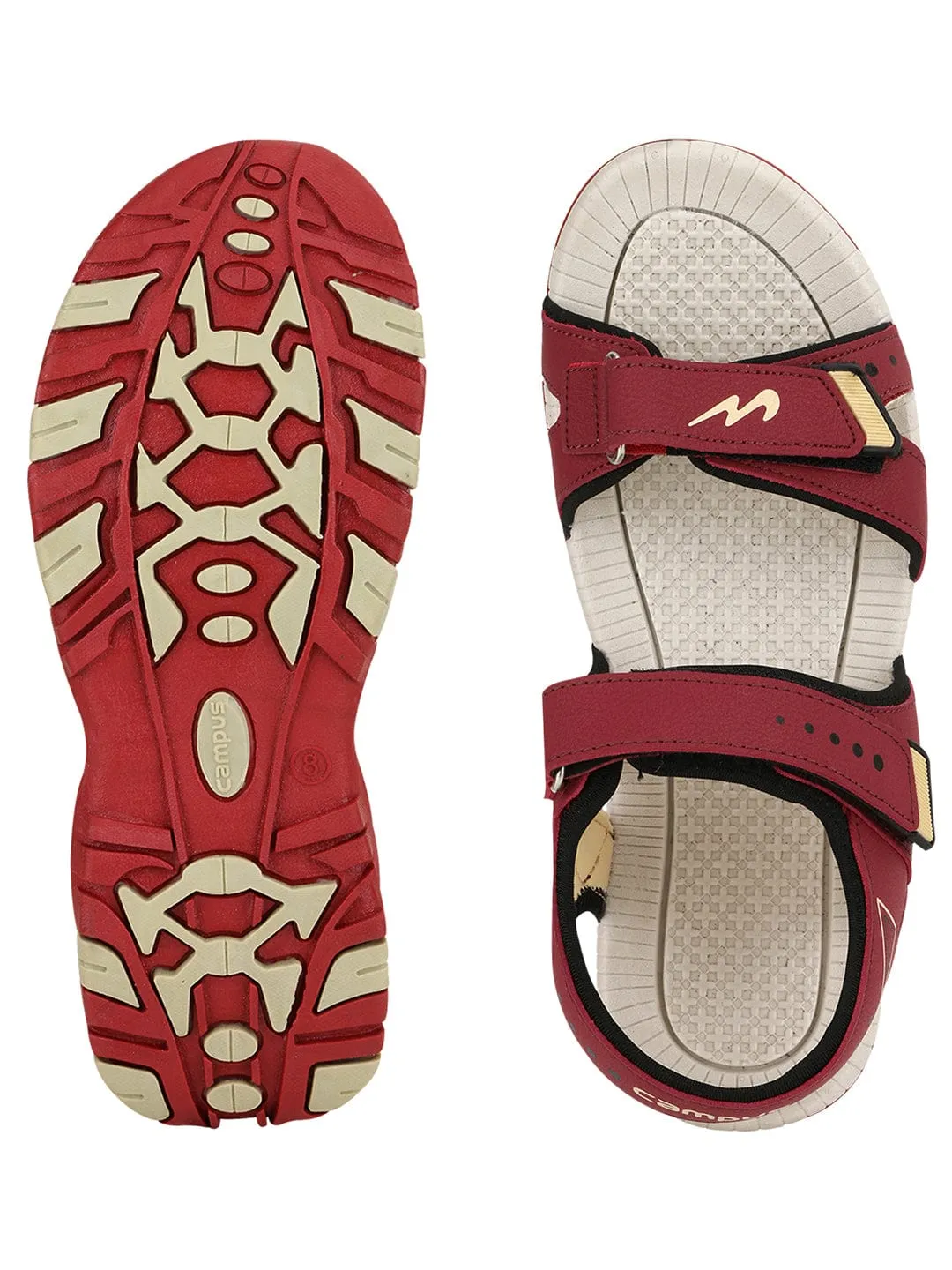 JOY Red Men's Sports Sandals sold by Campus Shoes product image thumbnail 4