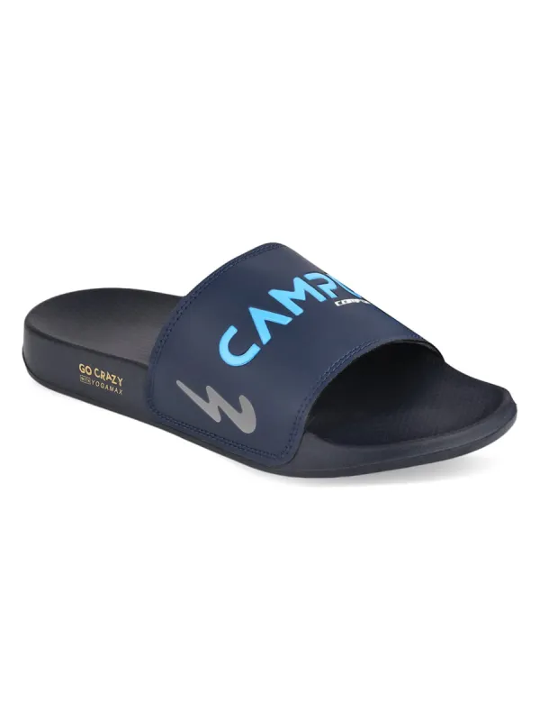 SL-415A Navy Men's Slides sold by Campus Shoes