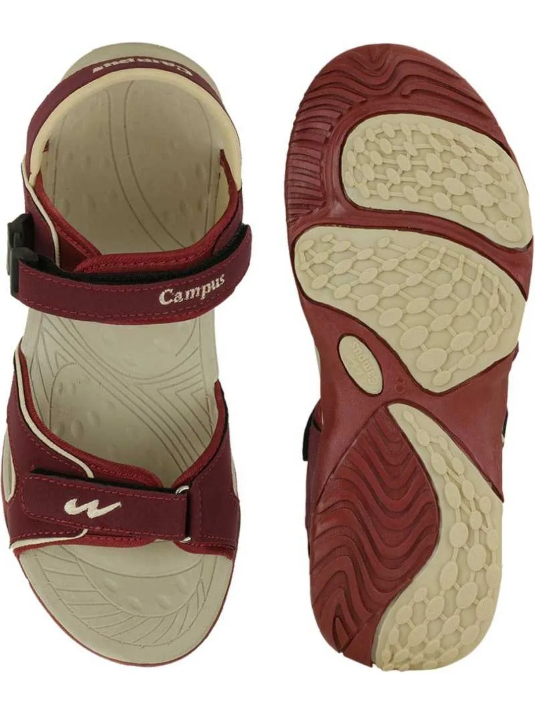 JAZZY Red Men's Sports Sandal sold by Campus Shoes product image thumbnail 4