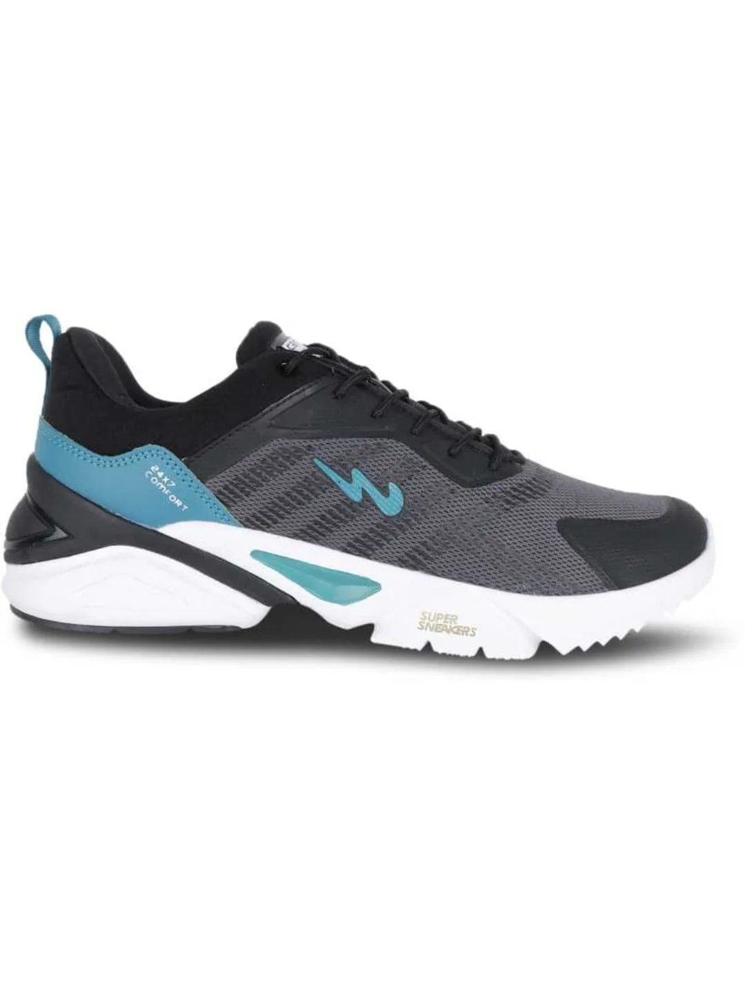 PRESTIGE Black Men's Running Shoes sold by Campus Shoes