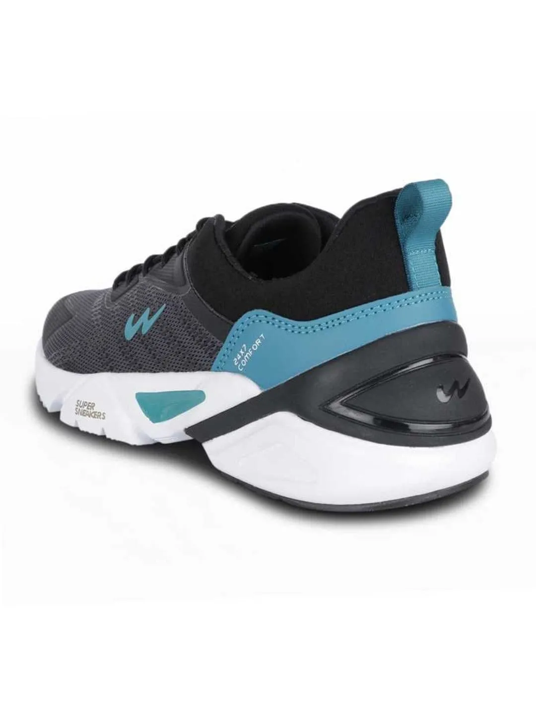 PRESTIGE Black Men's Running Shoes sold by Campus Shoes product image thumbnail 3