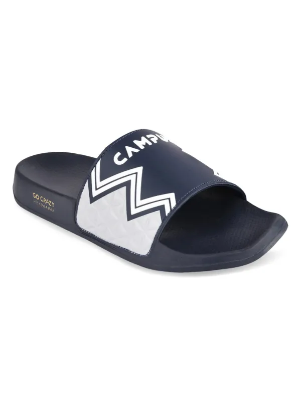 SL-427 Blue Men's Slides sold by Campus Shoes