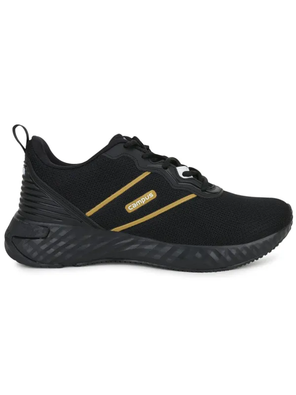 PRESTON Black Men's Running Shoes sold by Campus Shoes
