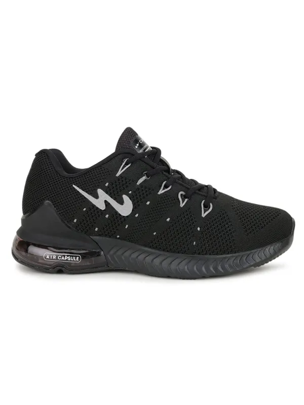 PERIS Black Men's Running Shoes sold by Campus Shoes
