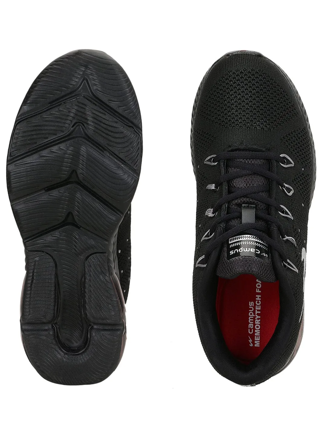 PERIS Black Men's Running Shoes sold by Campus Shoes product image thumbnail 4