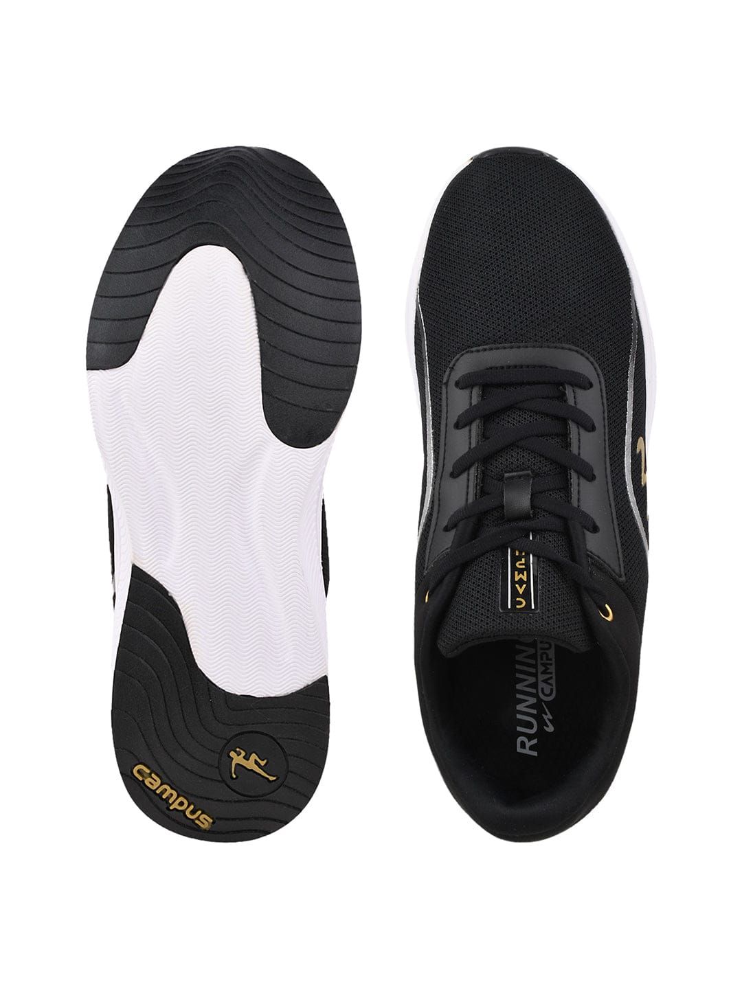 CAMP BIRD Black Men's Running Shoes sold by Campus Shoes product image thumbnail 4