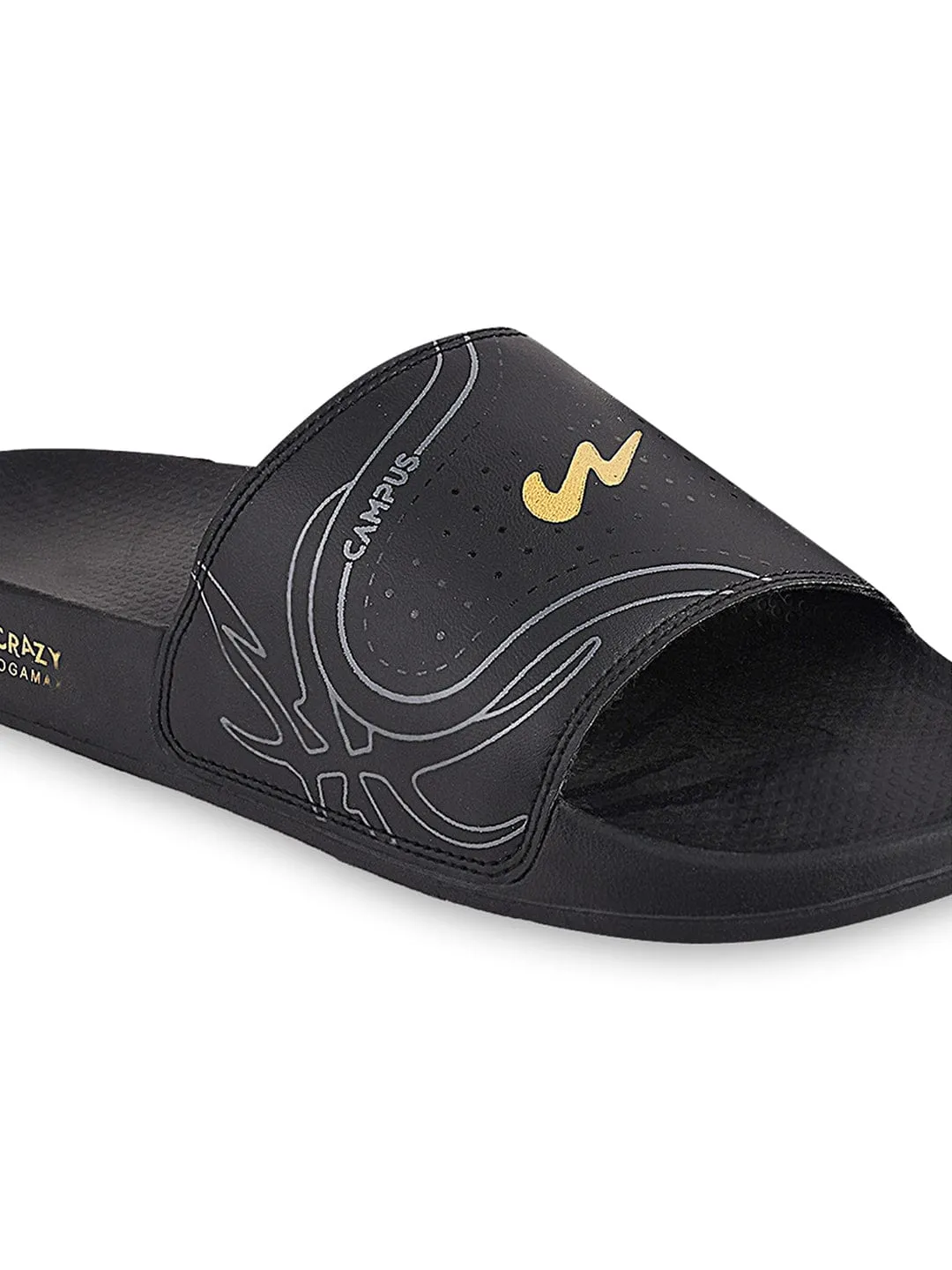 SL-416 Black Men's Slides sold by Campus Shoes product image thumbnail 5