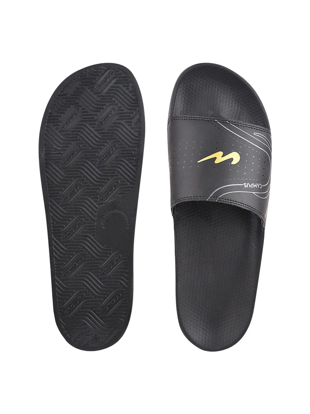 SL-416 Black Men's Slides sold by Campus Shoes product image thumbnail 4