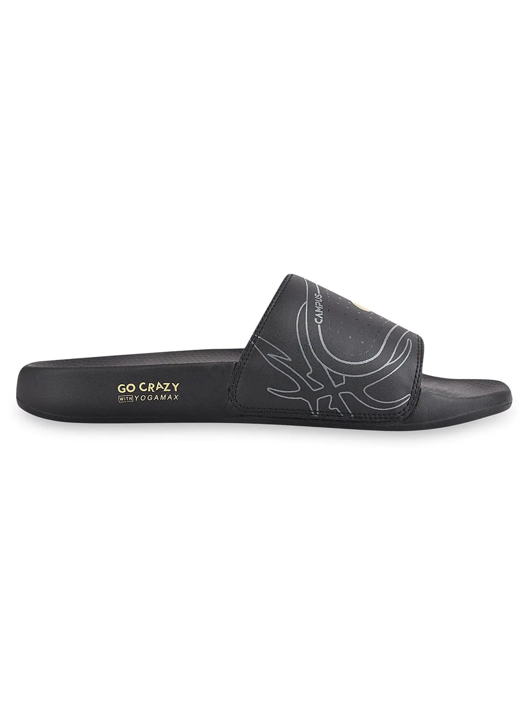 SL-416 Black Men's Slides sold by Campus Shoes product image thumbnail 2