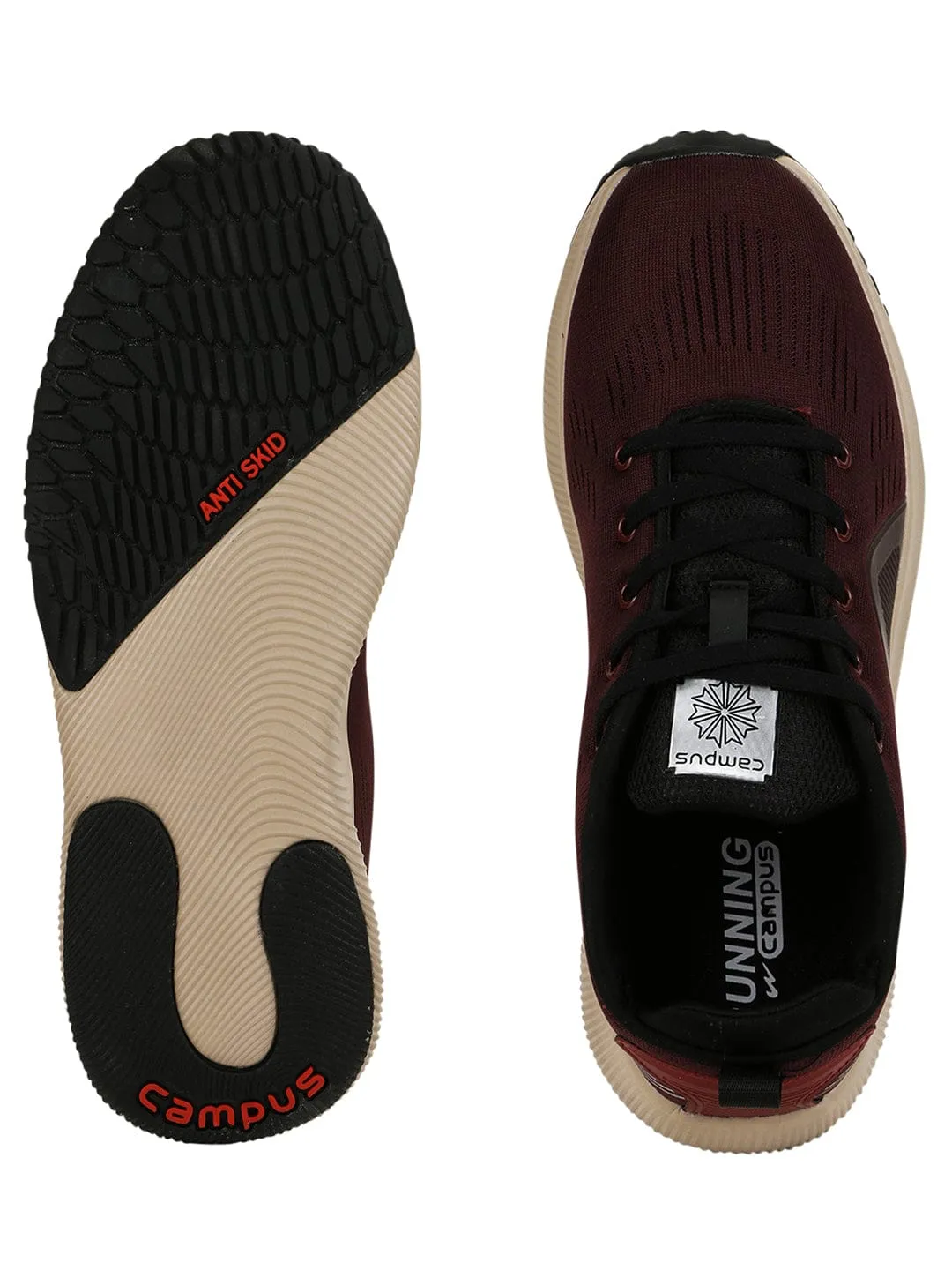 COSMOS Red Men's Running Shoes sold by Campus Shoes product image thumbnail 4