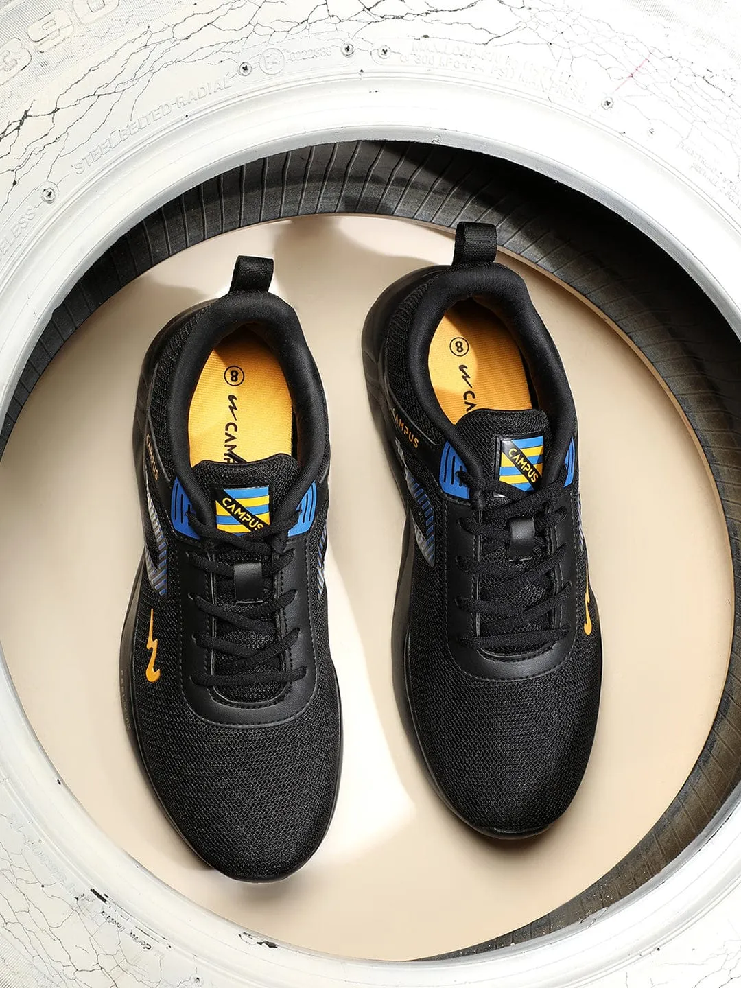 CAMP CASPER Black Men's Running Shoes sold by Campus Shoes product image thumbnail 5