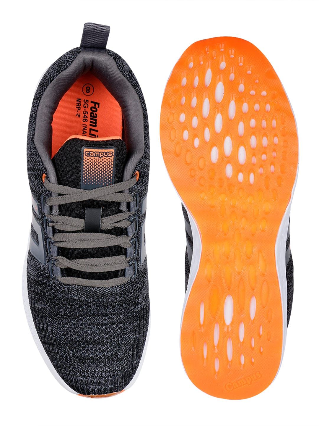 NASA Black Men's Running Shoes sold by Campus Shoes product image thumbnail 4