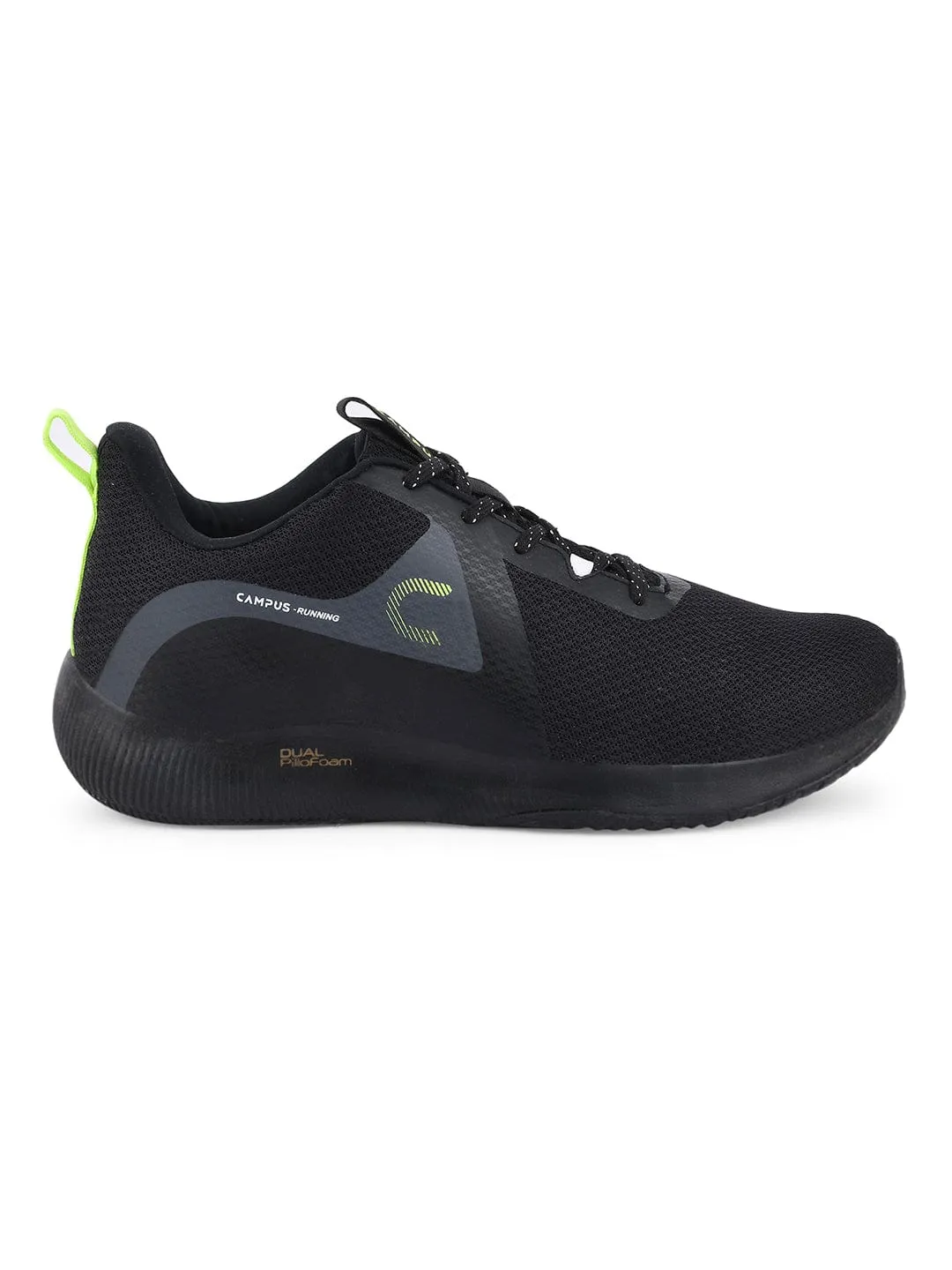 ALGERIA Black Men's Running Shoes sold by Campus Shoes