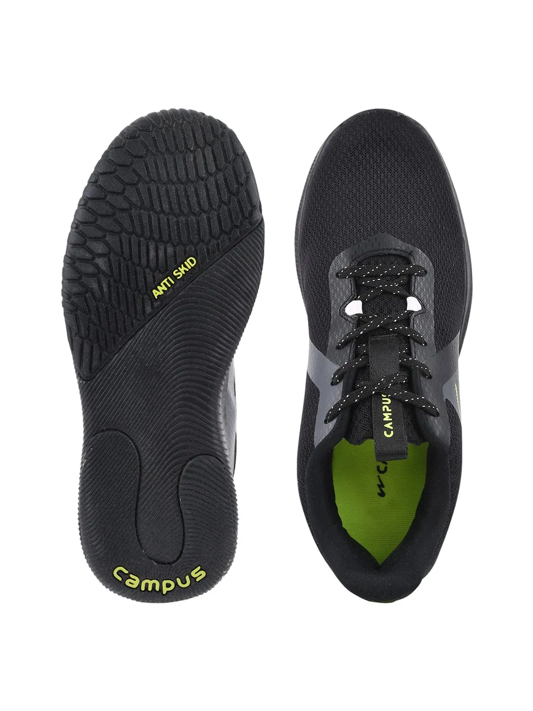 ALGERIA Black Men's Running Shoes sold by Campus Shoes product image thumbnail 4