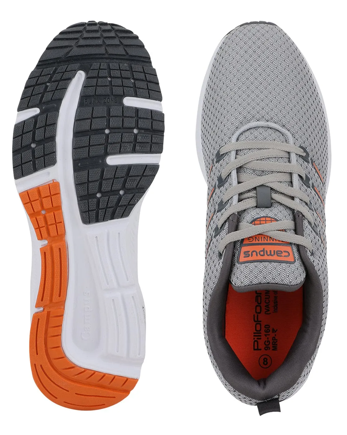 VACUM Grey Men's Running Shoes sold by Campus Shoes product image thumbnail 4