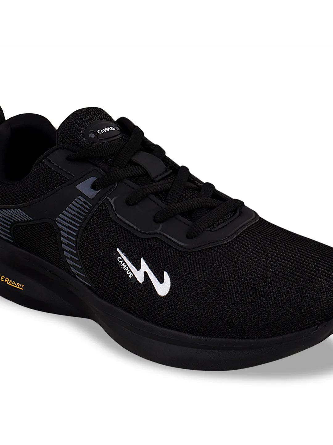 CARLO Black Men's Running Shoes sold by Campus Shoes product image thumbnail 5