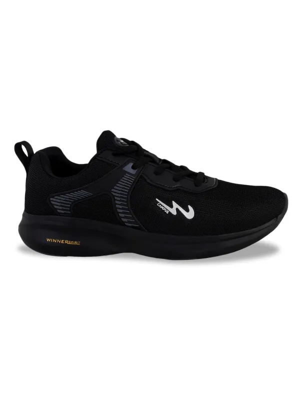 CARLO Black Men's Running Shoes sold by Campus Shoes