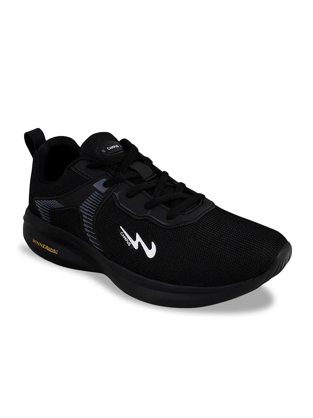 CARLO Black Men's Running Shoes sold by Campus Shoes product image thumbnail 2
