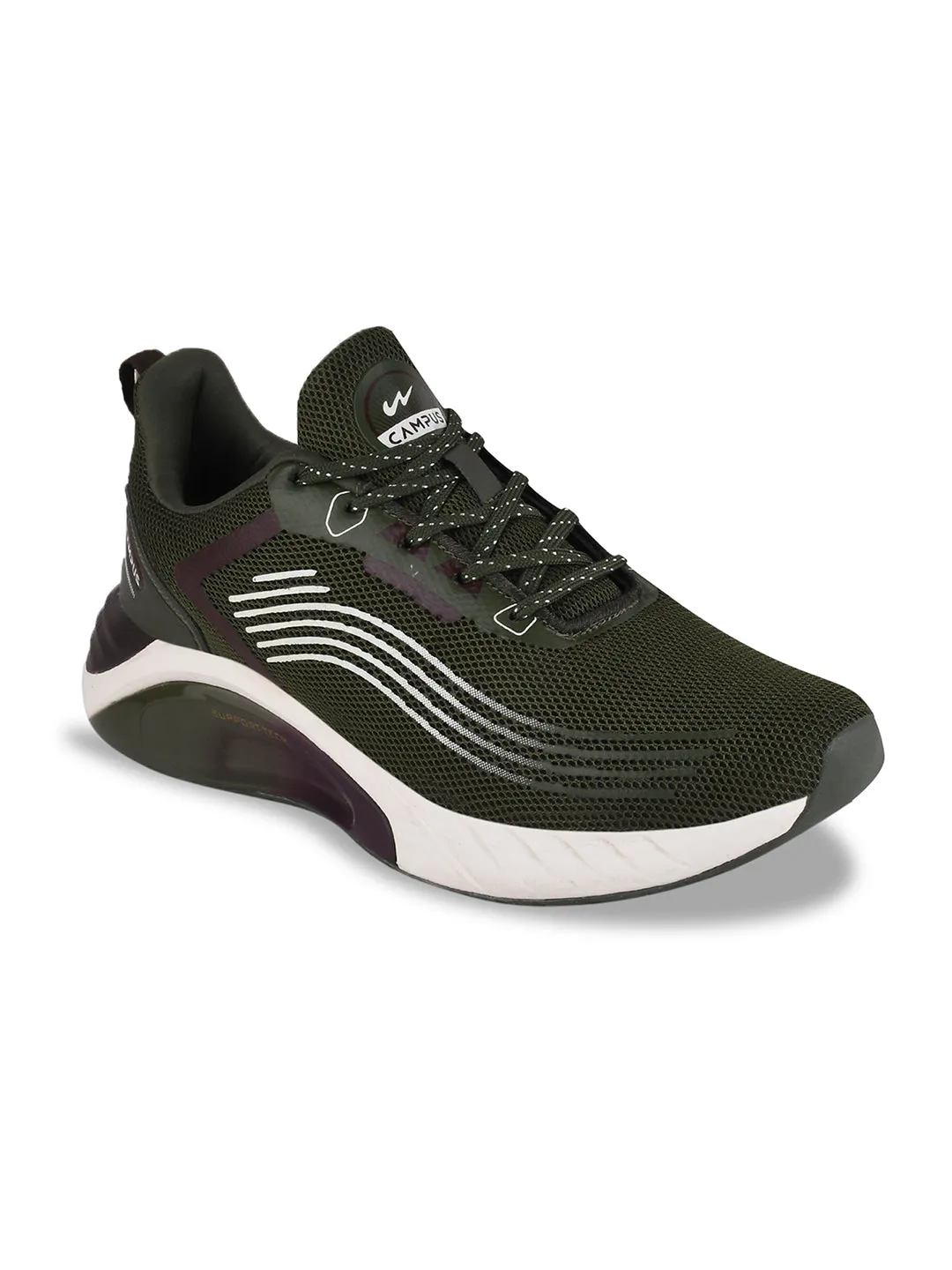 CAMP DRAKE Olive Men's Running Shoes sold by Campus Shoes product image thumbnail 2