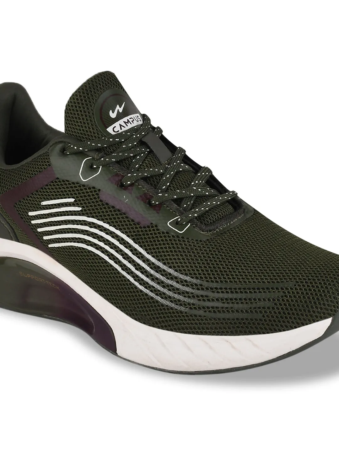 CAMP DRAKE Olive Men's Running Shoes sold by Campus Shoes product image thumbnail 4